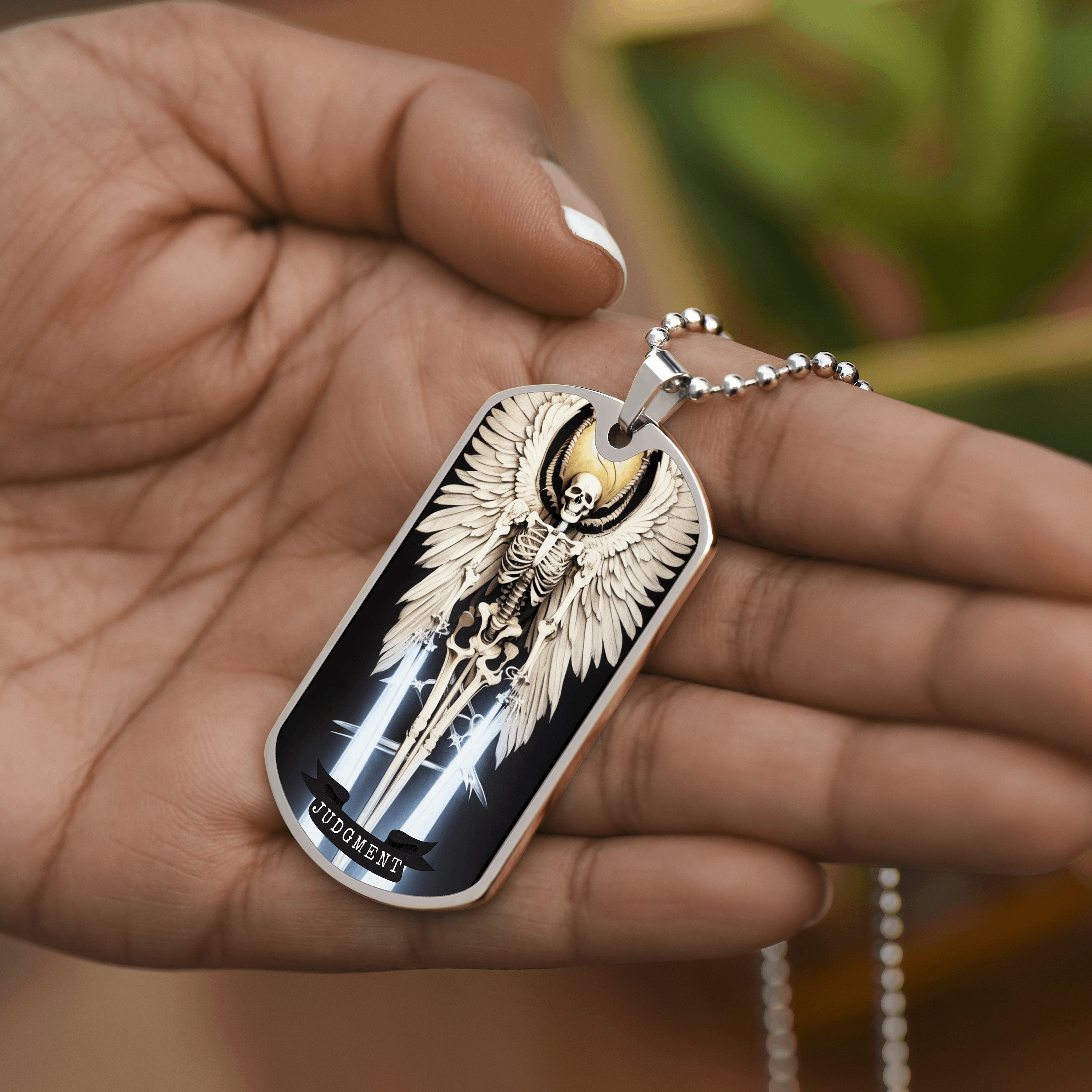 Judgment Card Custom Personalized Judgment Tarot Card Necklace, Engraved Tarot Card Necklace ...