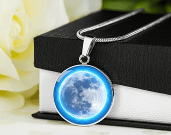 Personalized Moon Necklace , Engraved Moon Jewelry , Celestial Necklace  Personalized Gifts Engraved Necklace