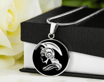 Personalized  Athena Pendant, Engraved Athena necklace , Ancient Greek Jewelry Personalized Gifts, Engraved Necklace