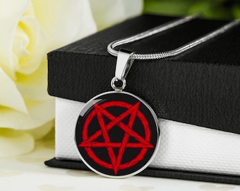 PENTAGRAM KETTING, Pentagram sieraden, Ster ketting, Pentagram ketting, Wicca sieraden, spirituele ketting, gotische ketting