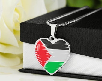 Collier Palestine personnalisé, pendentif cessez-le-feu gravé Palestine libre, cadeaux personnalisés Palestine gratuits, pendentif gravé