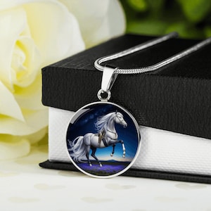Personalized HORSE NECKLACE, Engraved Necklace, Horse Jewelry Gift For Horse Riders and Horse Lovers