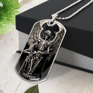 Personalisierte Tarot-Karte Halskette, Personalisierte Tarot-Karte Halskette, Tarot-Karte Halskette Silber, Tarot-Schmuck, Hundemarke mit Gravur