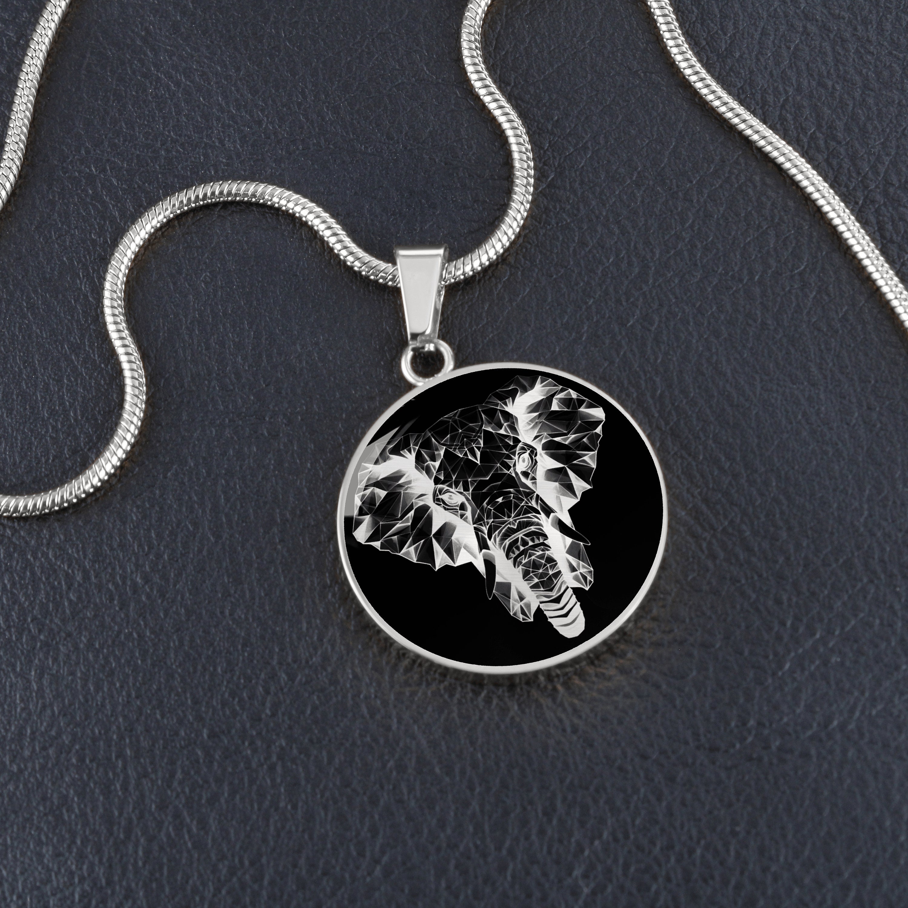 Personalized Elephant Necklace , Engraved Elephant Pendant ...