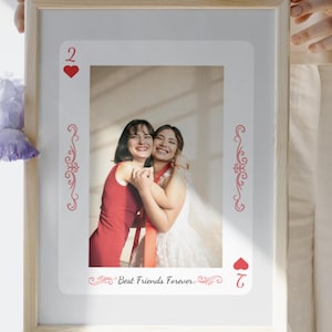 Impression de cartes à jouer personnalisée pour les couples, la famille et les amis | Décoration murale personnalisée | Idée cadeau unique