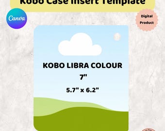 Kobo Libra Color Insert Template - Druckbare DIY Case Insert, anpassbare E-Reader Skin, sofortiger digitaler Download