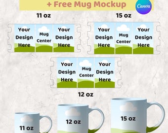 16 Size Mug Template Bundle, Sublimation Designs (svg, Png, Dxf, Eps, Pdf)  - Etsy