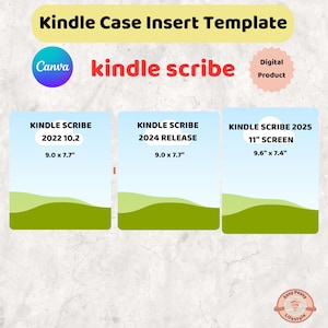 Modèle de pochette pour Kindle Scribe, modèle Canva, produit numérique