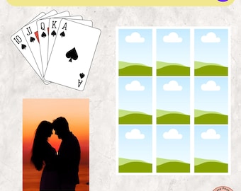 Blank Playing Card Template, Customizable Editable Trading Card, DIY Sublimation Design, Canva Template