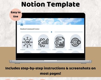 Notion-studentenplanner, alles-in-één academisch dashboard, Aesthetic College Organizer, ADHD-vriendelijke studiesjabloon voor studenten 2025