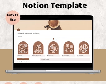 Notion Business Planner | Digital Planner | Freelance Template | Client Management | Project Management | Small Business | Task Manager
