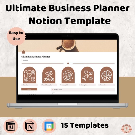 Notion Business Planner | Digital Planner | Freelance Template | Client Management | Project Management | Small Business | Task Manager