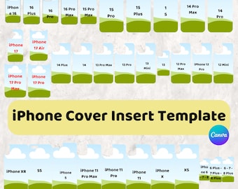 iPhone Case Template Mega Bundle, Customizable Canva Designs (Digital Download)