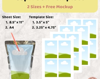 Capri Sun Template, Editable Juice Pouch Label, Custom Birthday Party Favor, Canva Design, Fun Juice Labels