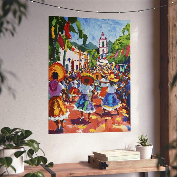 Guelaguetza Festival Parade Painting: Oaxaca Mexican Dance Art