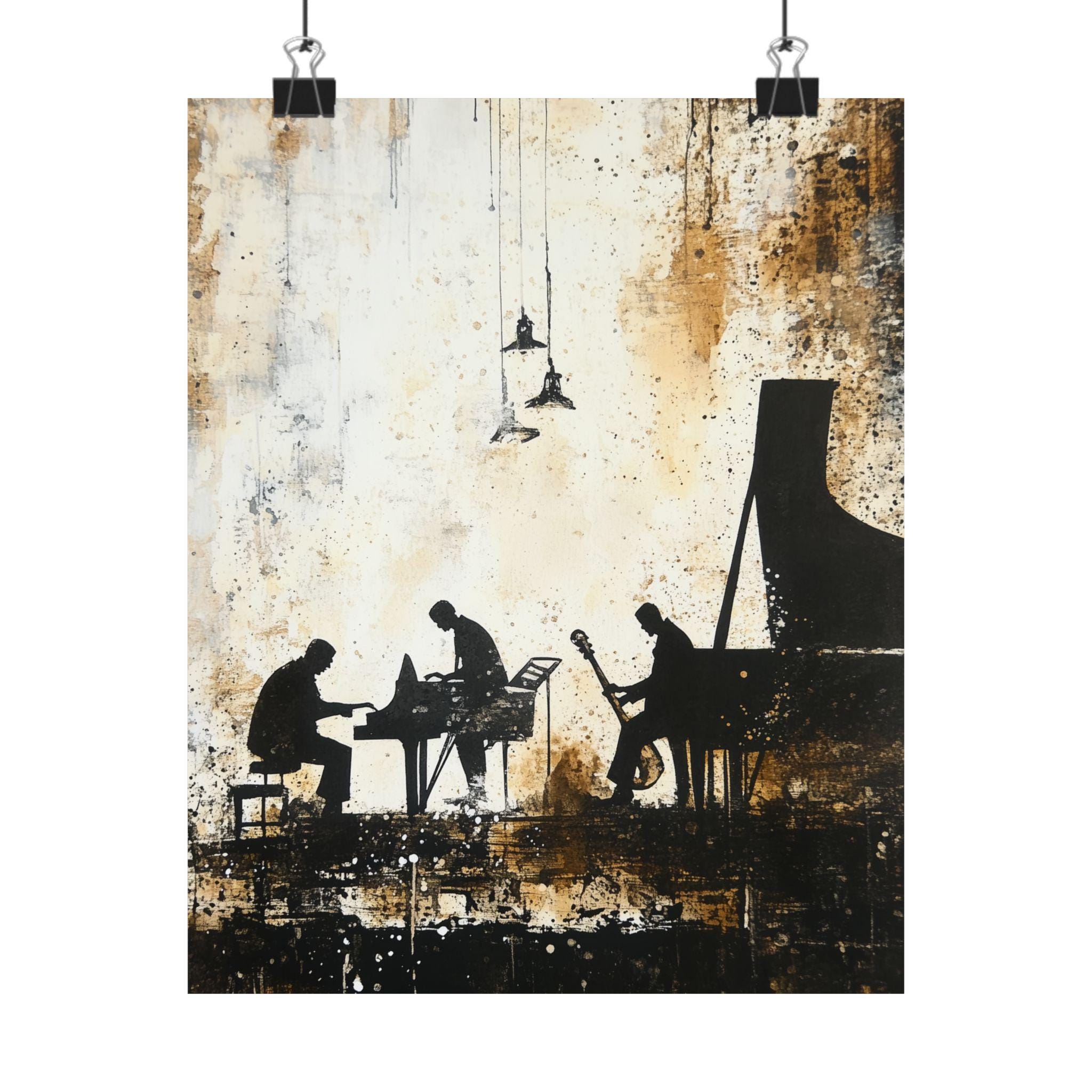 Jazz Band Silhouette Print: Minimalist Music Scene Wall Art - Etsy