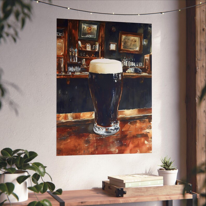 Dublin Guinness Print: Irish Pub, Pint of Stout Art image 10