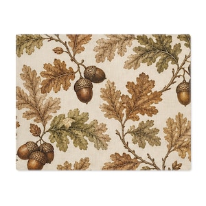 Acorn Oak Leaf Placemat: Traditional Fall Table Decor