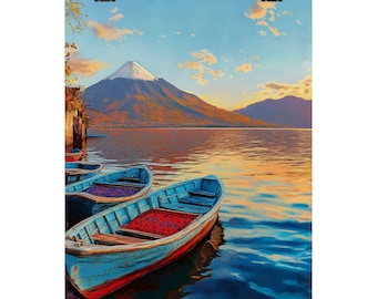 Lake Atitlán Art Print: Guatemala Volcanic Landscape