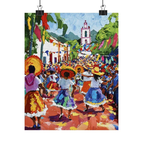 Guelaguetza Festival Parade Painting: Oaxaca Mexican Dance Art
