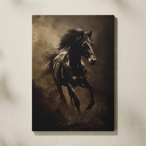 Horses wall art Canvas, Horses love, Gift for Horse lovers, Horse Modern Wall Art ready to hang, Nature Inspired Art Home decor
