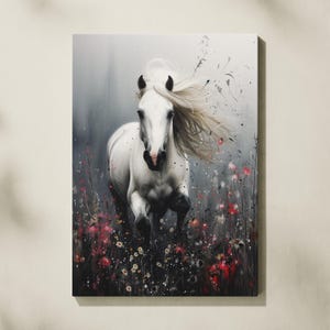 Horses wall art Canvas, Horses love, Gift for Horse lovers, Horse Modern Wall Art ready to hang, Nature Inspired Art Home decor