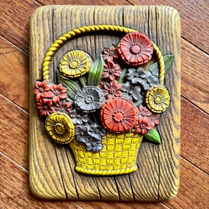 Vintage Homco Floral Wall Hanging