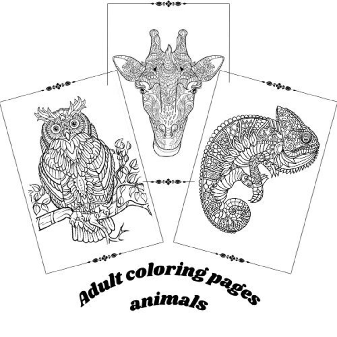 Adult Coloring Pages Animals - Il 1080xN.5069588810 O7a5 