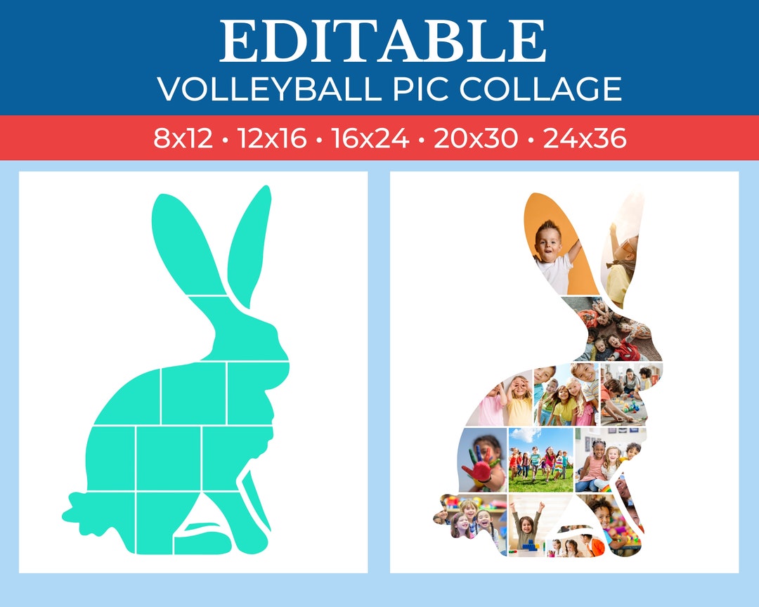 Picture Collage Rabbit Template | Gridart Canva | Image Collage | Pic ...