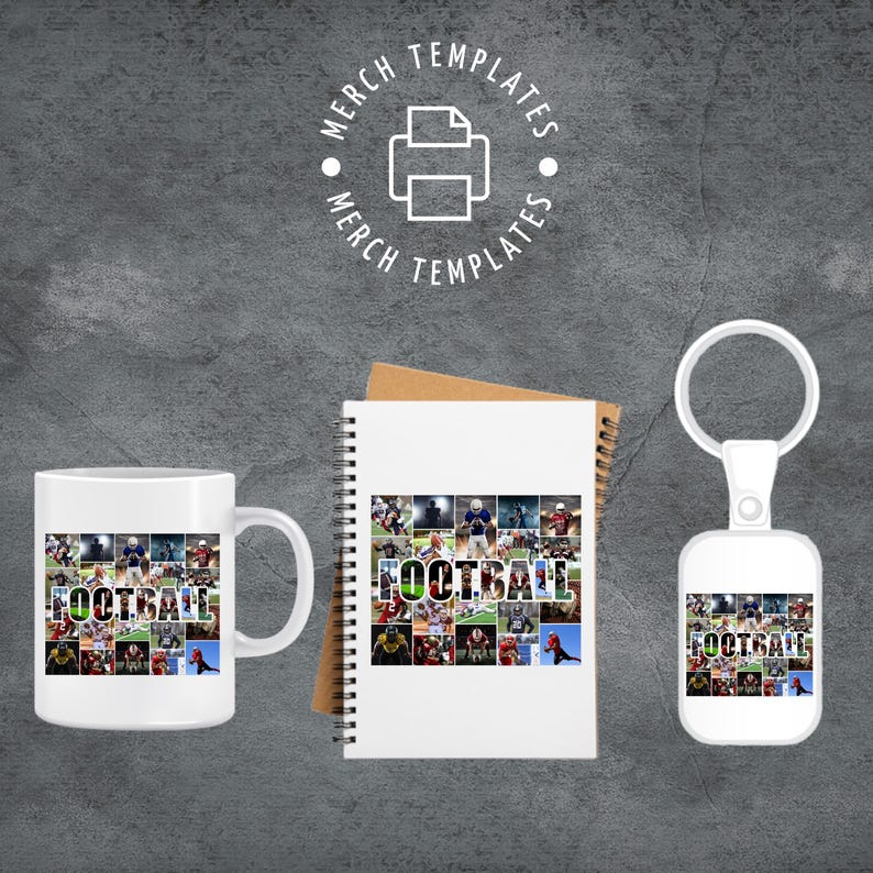 Football Gift Collage Template | Editable Collage for Football Fans ...