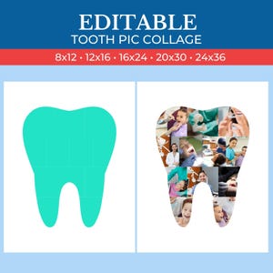 Personalizza collage di foto di denti - Collage di foto personalizzato / Collage Canva / Trascina e rilascia foto in Canva