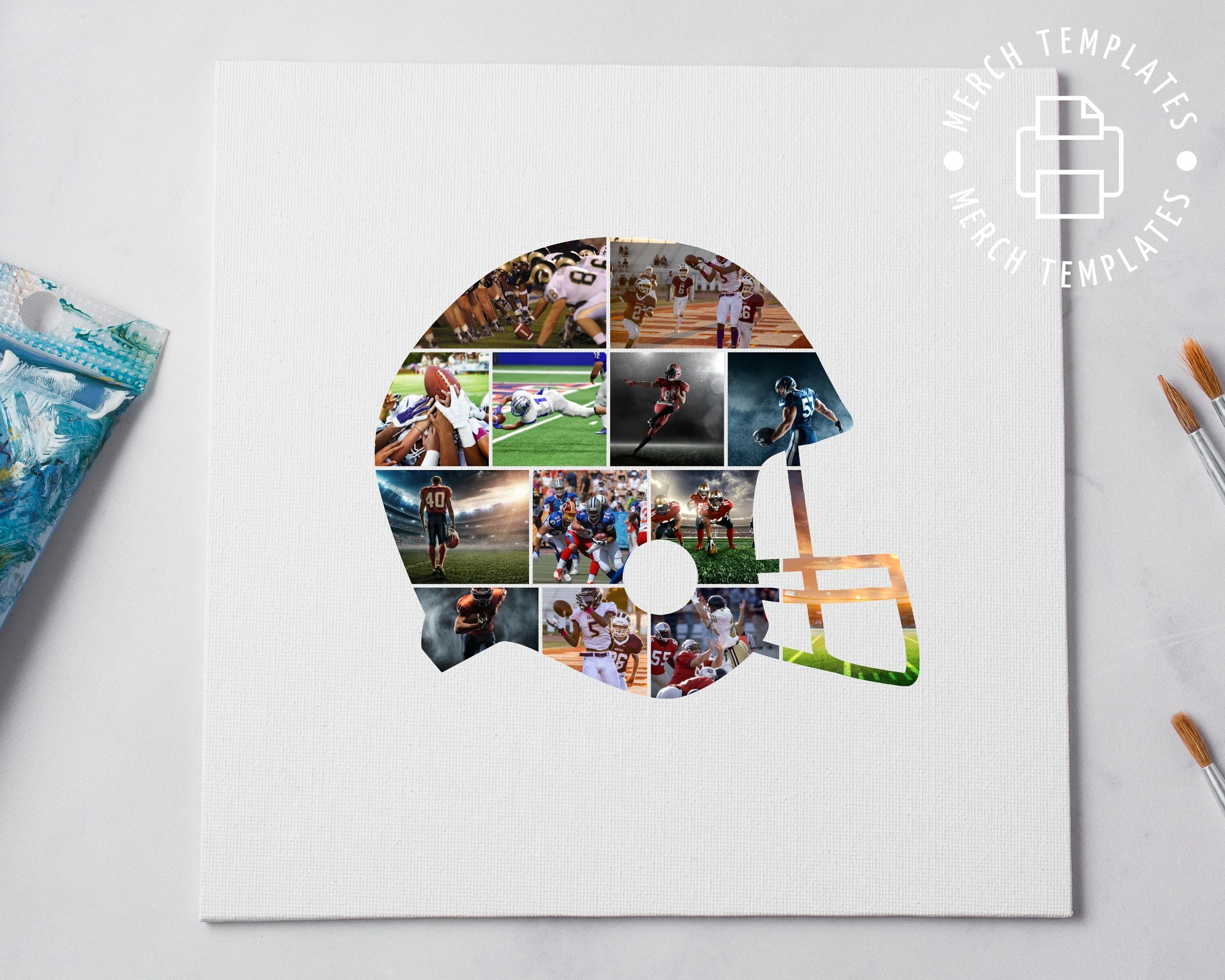 Football Gift Collage Template Editable Collage for Football Fans Gifts ...