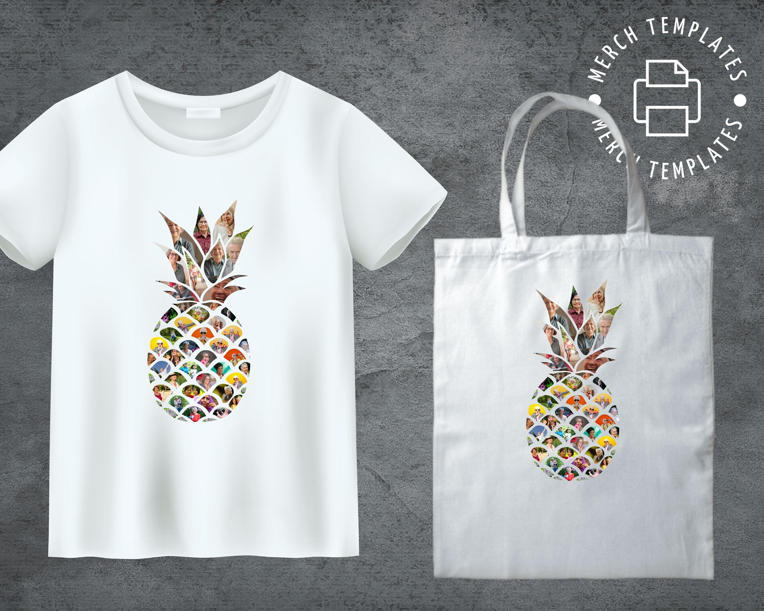 Picture Collage Pineapple Template | Gridart Canva | Image Collage ...