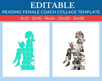 Reading Coach Gift Collage Template | Unique Gift for Coaches | Collage Canva Template