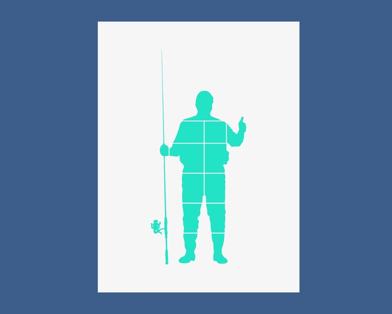 Fishing collage gift custom upload photos canva