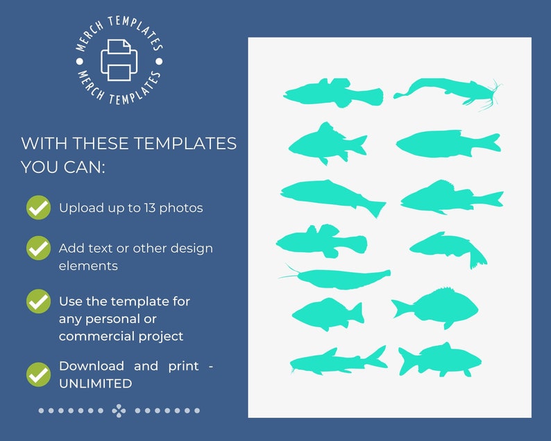 Picture Collage Fish Frames Template | Gridart Canva | Image Collage ...
