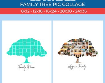 Customize Family Tree Picture Collage - Personalized Photo Collage | Canva Collage | Drag and Drop Photos in Canva