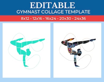 画像コラージュ 体操選手テンプレート | GridArt Canva | 画像コラージュ | Pic Stitch | 体操選手コラージュテンプレート