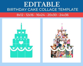 Birthday Collage Cake | Happy Birthday Collage| GridArt | Image Collage | Pic Stitch | Photo Collage Frame