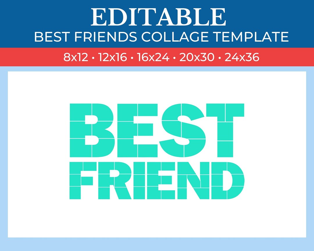 Picture Collage Bestfriend Template | Gridart Canva | Image Collage ...