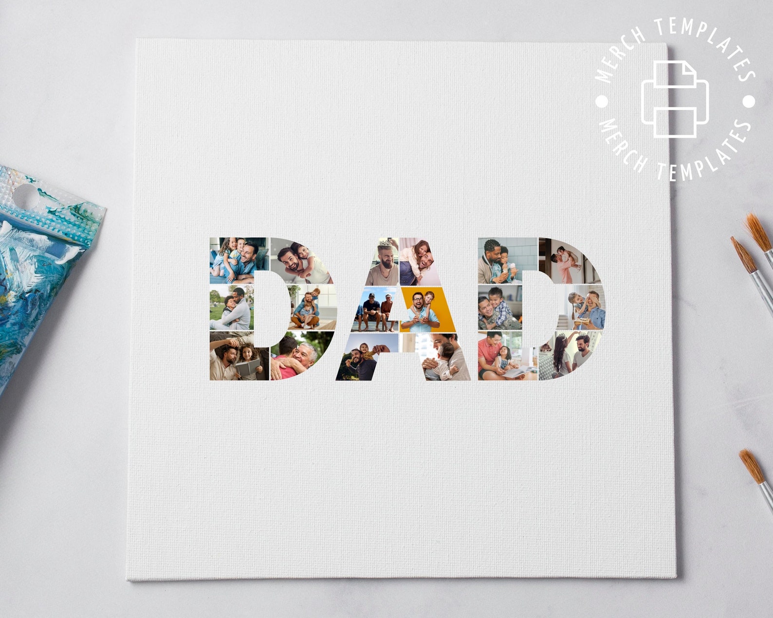 Picture Collage Dad Template | Gridart Canva | Image Collage | Pic ...