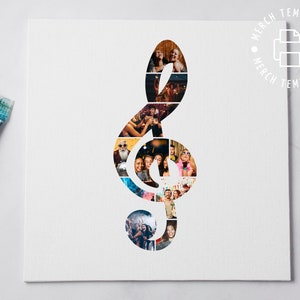Picture Collage Music Note Template | Gridart Canva | Image Collage ...