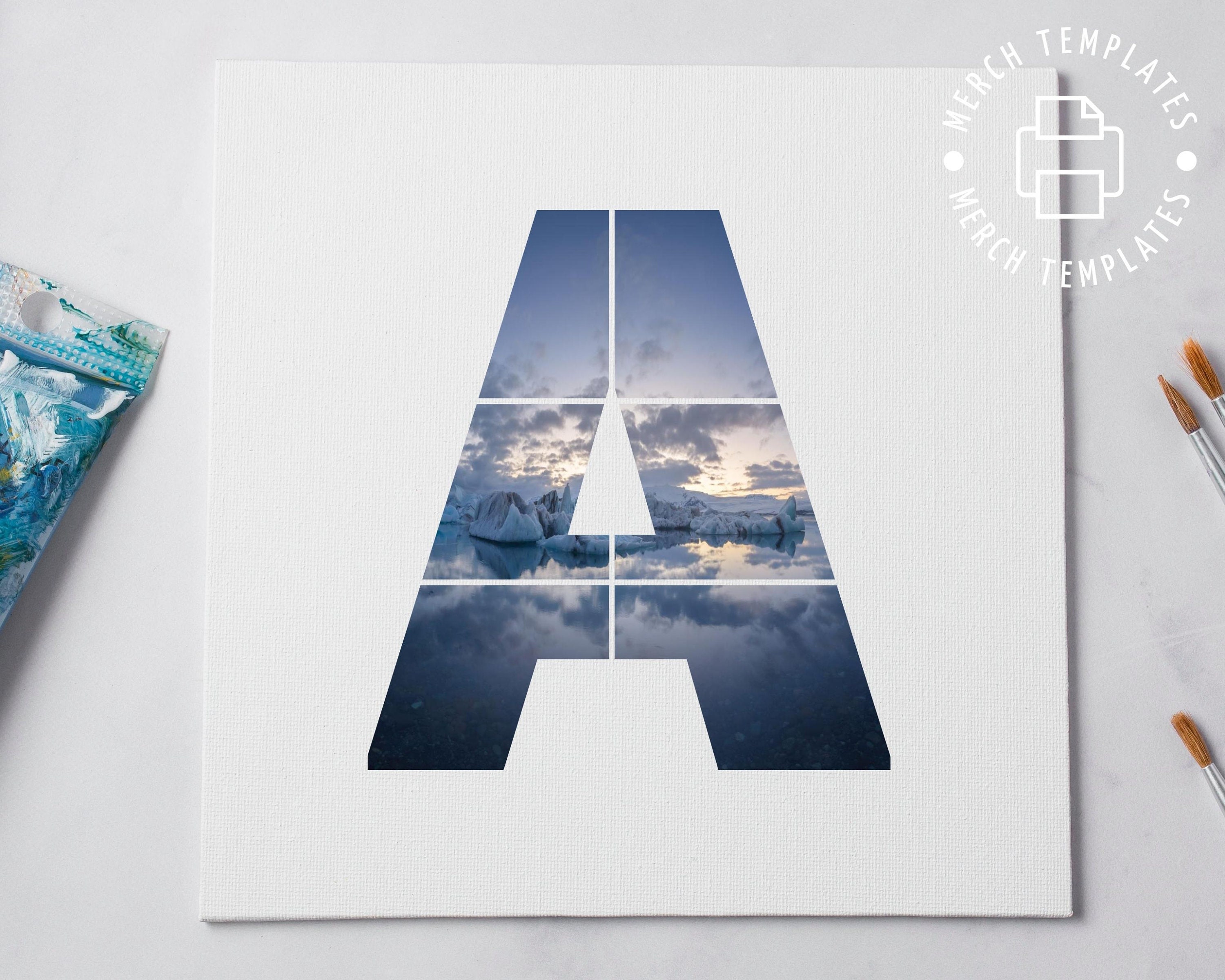 Picture Collage A to Z Letters Template | Gridart Canva | Image Collage ...