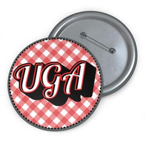 Go Dawgs, 3 inch button pin, UGA Bulldogs, Gameday pins, University of Georgia