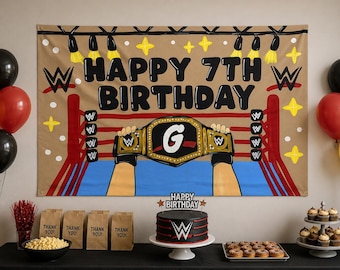 Custom Hand Painted Birthday Banner, Any theme, Kraft Paper Party Decor