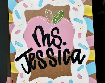 Personalized Hand-Painted Teacher Clipboard, Teacher Appreciation Gift