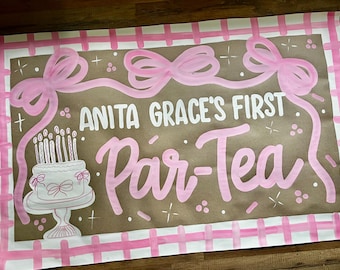 Custom Hand-Painted Kraft Paper Banner, Birthday, Baby Shower, Special Occasion Decoration
