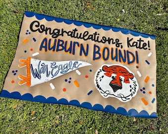 Custom Sports Graduation Banner | FULLY Customizable Banner | Party Decoration | Hand Painted | All Occasions