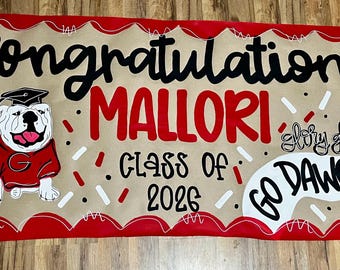 Custom Hand-Painted Sports Banner | Wedding, Party, Tailgate Decoration