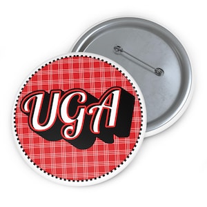 Go Dawgs, 3 inch button pin, UGA Bulldogs, Gameday pins, University of Georgia